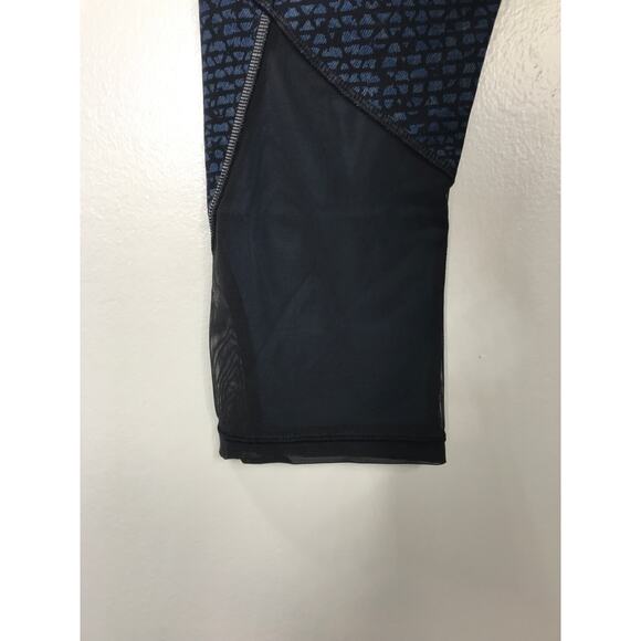 Lululemon Deep Breath Crop Pants Shattered Weave Blue Black Legging 6 / Small - Picture 8 of 14
